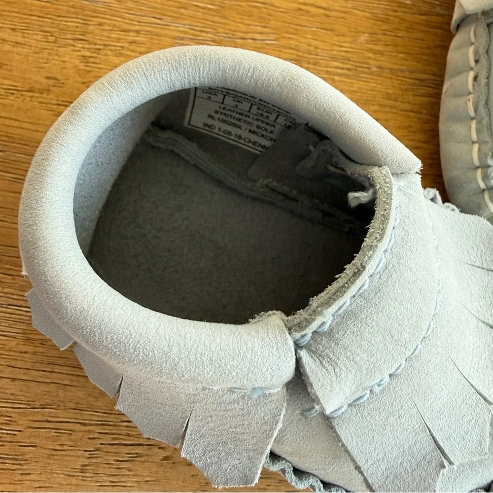 Polo by Ralph Lauren Light Gray Kids Moccasins